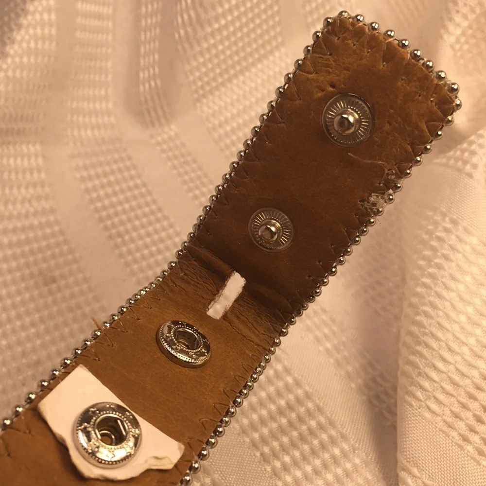 Leather/studs/jewels belt (ONLY!), almost new!